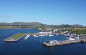 Harbour view of Dingle Town with colourful houses
