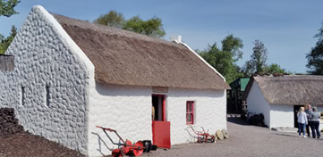 Traditional cottages at Kerry Bog Village