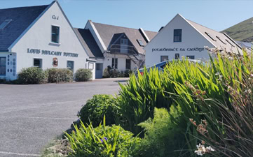 Exterior view of Louis Mulcahy Pottery overlooking Mount Brandon