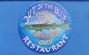 Out of the Blue restaurant overlooking Dingle Harbour