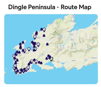 Dingle Peninsula Audio Tour Map