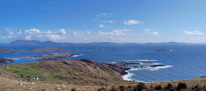 View south from Chloe's View across Kenmare Bay towards the Beara Peninsula on the Ring of Kerry.